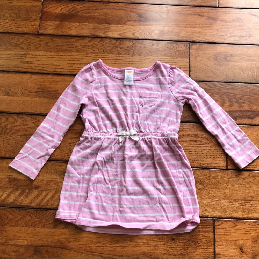 Gymboree pink and white striped tunic/dress size 4
